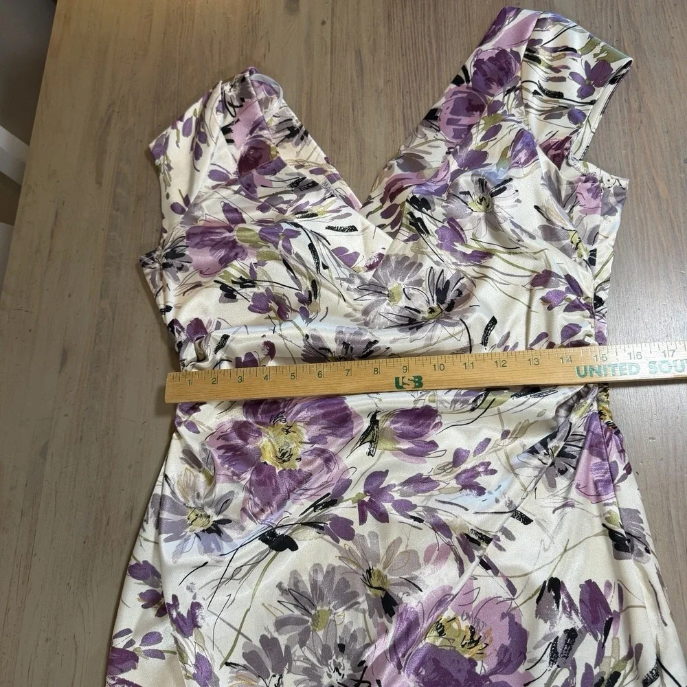 Maggy London Womens 14 Floral Sleeveless Dress - Picture 6 of 9